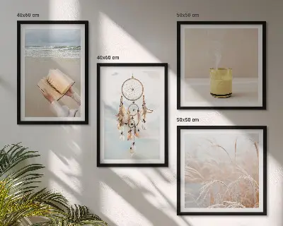 Set van posters met lijst Zomerse landschappen in boho-stijl