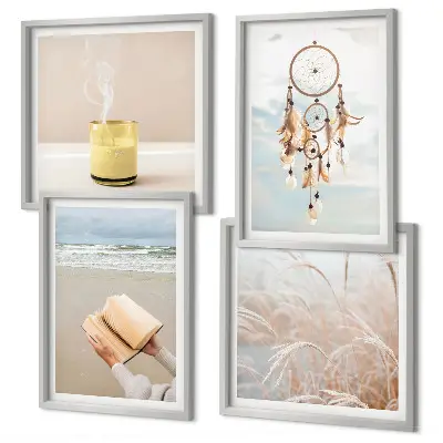 Set van posters met lijst Zomerse landschappen in boho-stijl