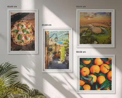 Set van posters met lijst met Italiaanse rivieren en heuvels