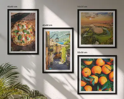 Set van posters met lijst met Italiaanse rivieren en heuvels