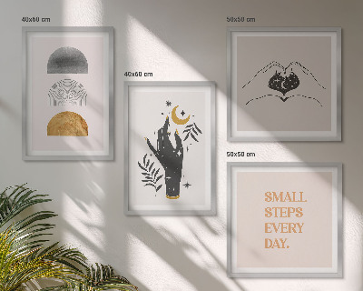 Set van posters met lijst Minimalistische boho-illustraties