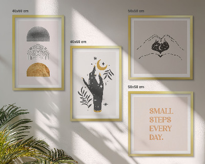 Set van posters met lijst Minimalistische boho-illustraties