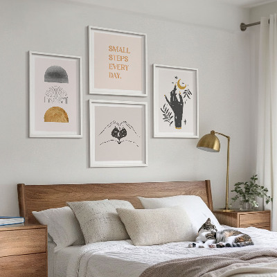 Set van posters met lijst Minimalistische boho-illustraties