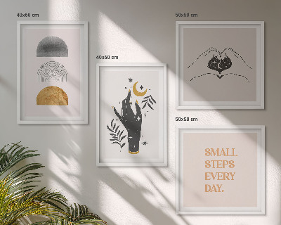 Set van posters met lijst Minimalistische boho-illustraties