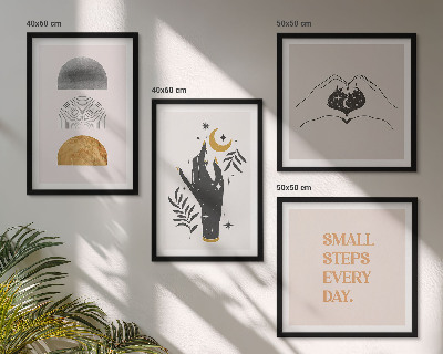Set van posters met lijst Minimalistische boho-illustraties