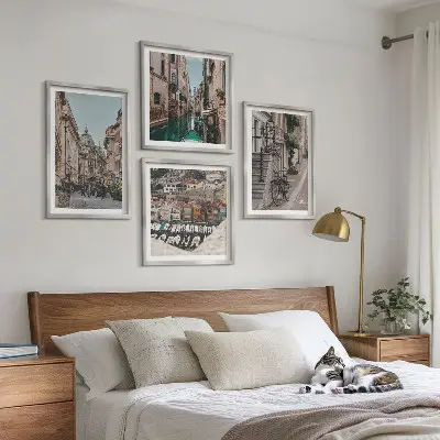 Set van posters met lijst De charmante straatjes van havensteden