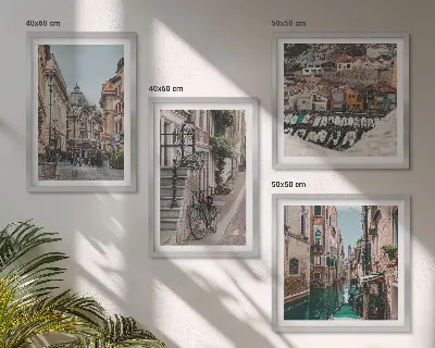 Set van posters met lijst De charmante straatjes van havensteden