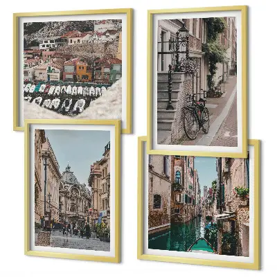 Set van posters met lijst De charmante straatjes van havensteden