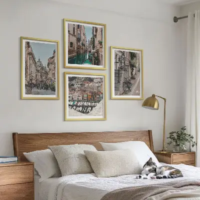 Set van posters met lijst De charmante straatjes van havensteden
