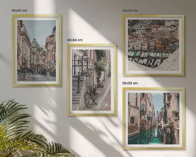 Set van posters met lijst De charmante straatjes van havensteden