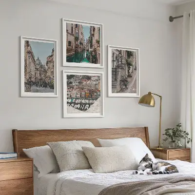 Set van posters met lijst De charmante straatjes van havensteden