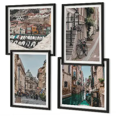 Set van posters met lijst De charmante straatjes van havensteden