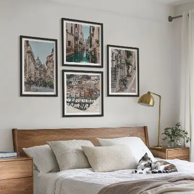 Set van posters met lijst De charmante straatjes van havensteden