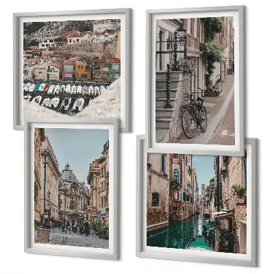 Set van posters met lijst De charmante straatjes van havensteden
