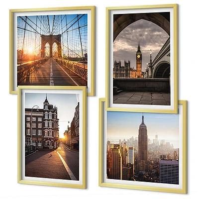 Schilderijenset met uitzicht op Londen set van posters met lijst