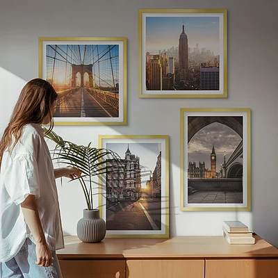 Schilderijenset met uitzicht op Londen set van posters met lijst