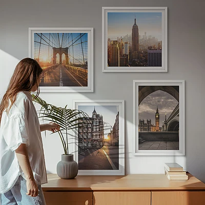 Schilderijenset met uitzicht op Londen set van posters met lijst