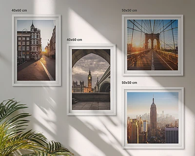 Schilderijenset met uitzicht op Londen set van posters met lijst