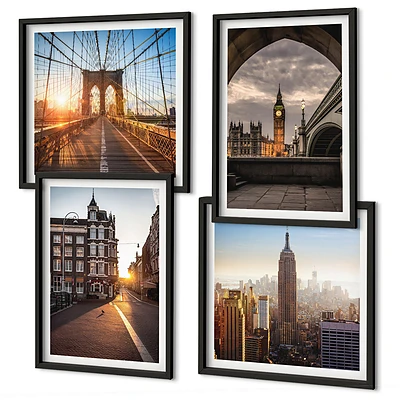 Schilderijenset met uitzicht op Londen set van posters met lijst