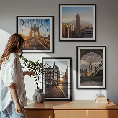 Schilderijenset met uitzicht op Londen set van posters met lijst