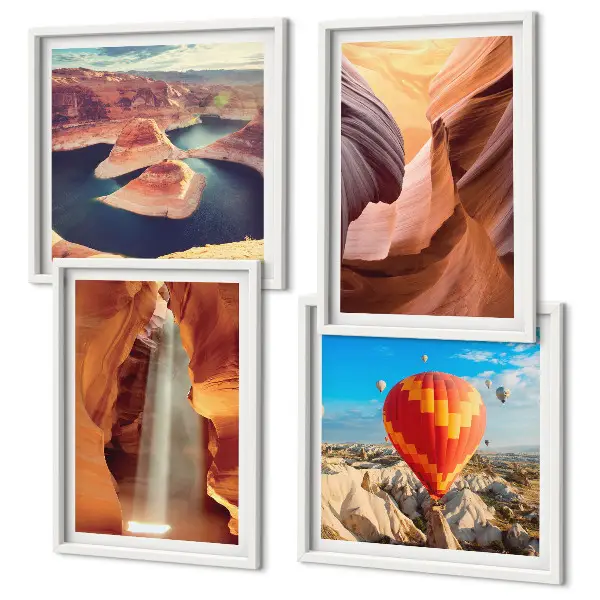Waterval in de kloof set van posters met lijst