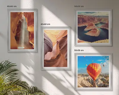 Waterval in de kloof set van posters met lijst