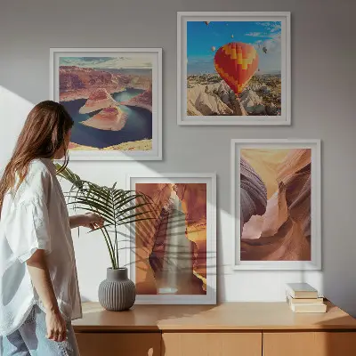 Waterval in de kloof set van posters met lijst