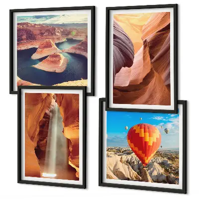 Waterval in de kloof set van posters met lijst