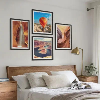Waterval in de kloof set van posters met lijst