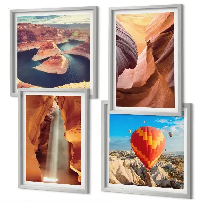 Waterval in de kloof set van posters met lijst