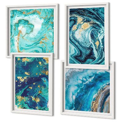Set van posters met lijst Abstracte decoratieve schilderkunst