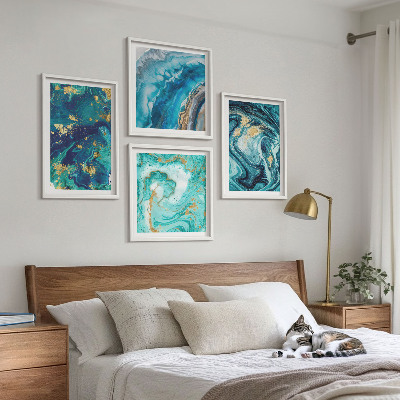 Set van posters met lijst Abstracte decoratieve schilderkunst