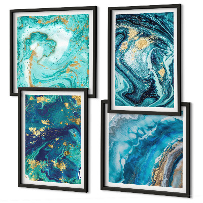 Set van posters met lijst Abstracte decoratieve schilderkunst