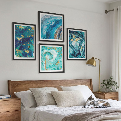 Set van posters met lijst Abstracte decoratieve schilderkunst