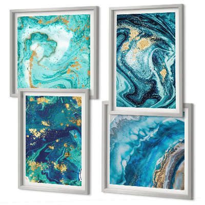 Set van posters met lijst Abstracte decoratieve schilderkunst