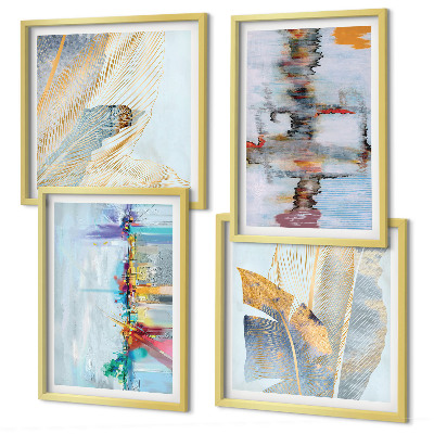 Set van posters met lijst Abstracte schilderijcomposities