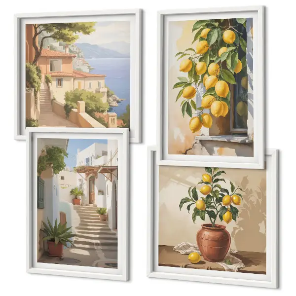 Lemon Streets Zeezicht set van posters met lijst