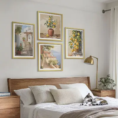 Lemon Streets Zeezicht set van posters met lijst
