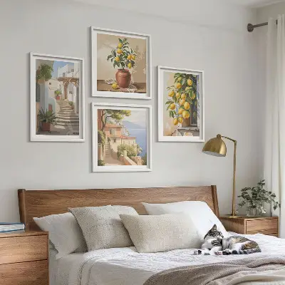 Lemon Streets Zeezicht set van posters met lijst