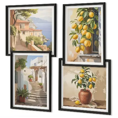 Lemon Streets Zeezicht set van posters met lijst