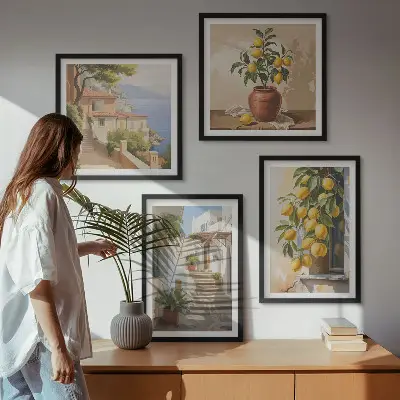 Lemon Streets Zeezicht set van posters met lijst