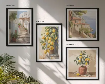 Lemon Streets Zeezicht set van posters met lijst