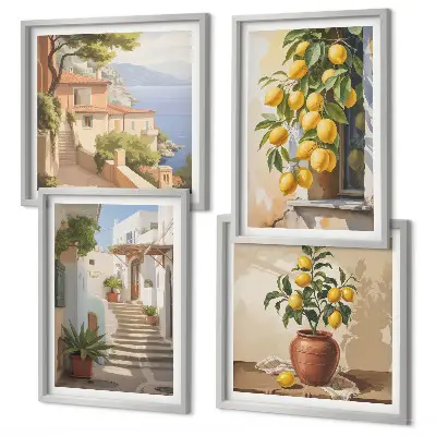 Lemon Streets Zeezicht set van posters met lijst