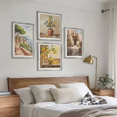 Set van posters met lijst Citrusvruchten in de keuken