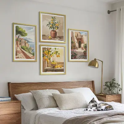 Set van posters met lijst Citrusvruchten in de keuken