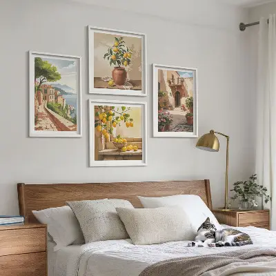 Set van posters met lijst Citrusvruchten in de keuken