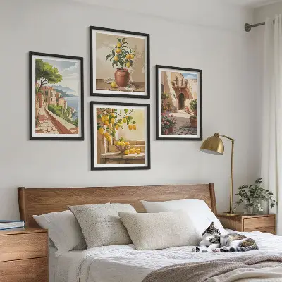 Set van posters met lijst Citrusvruchten in de keuken
