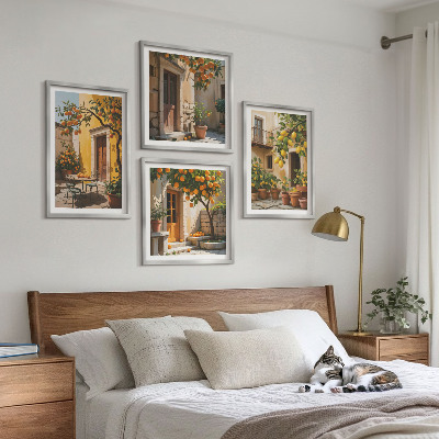 Set van posters met lijst Citrusvruchten in de zon