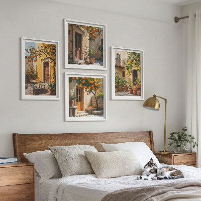 Set van posters met lijst Citrusvruchten in de zon