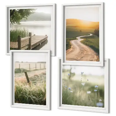 Set van posters met lijst Landschapsweideweg west